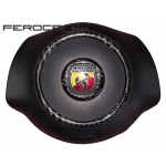 FIAT 500 Steering Wheel Center Trim Pieces (2) by Feroce - Carbon Fiber